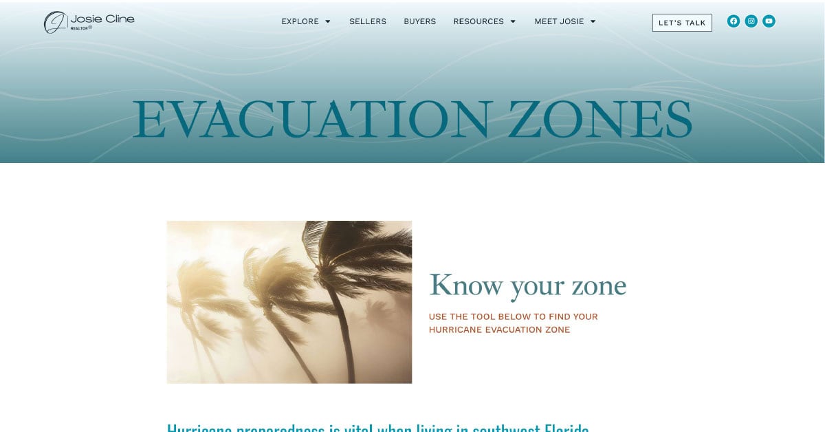 Josie Knows Sarasota | Evacuation Zones